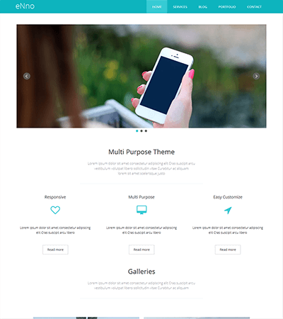 eNno – Free Simple Bootstrap Template